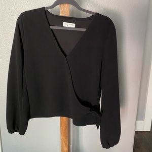 Madewell black wrap top